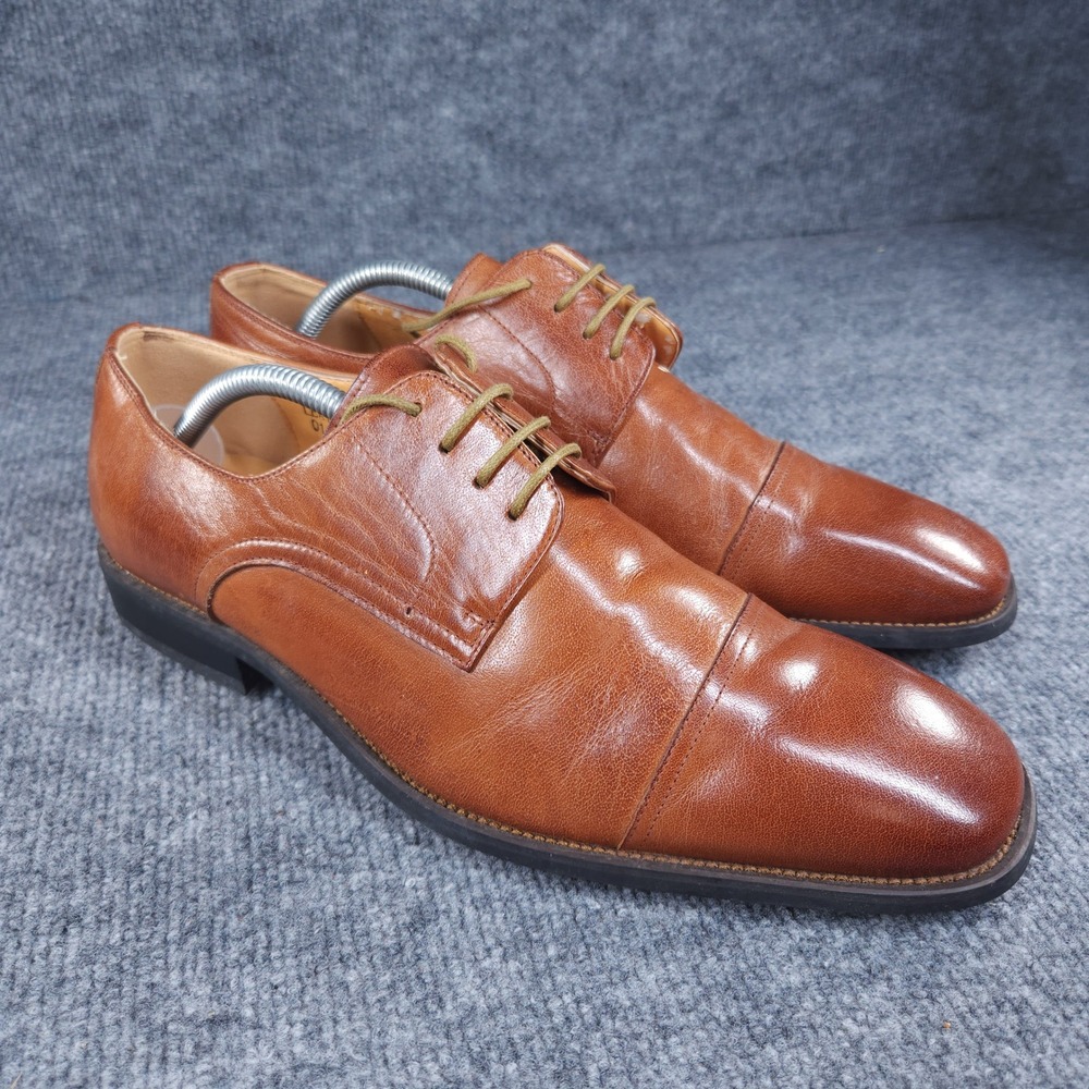 Marchatti Cap Toe Oxford Dress Shoes Mens 9.5 Leather Italy Brown